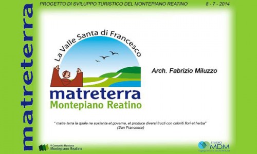 PRESENTAZIONE "PROGETTO DI SVILUPPO TURISTICO DEL MONTEPIANO REATINO"